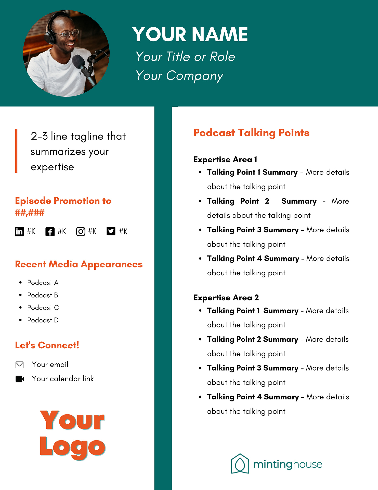 Podcast Guest Pitch Template Podcast Guest Pitch Template